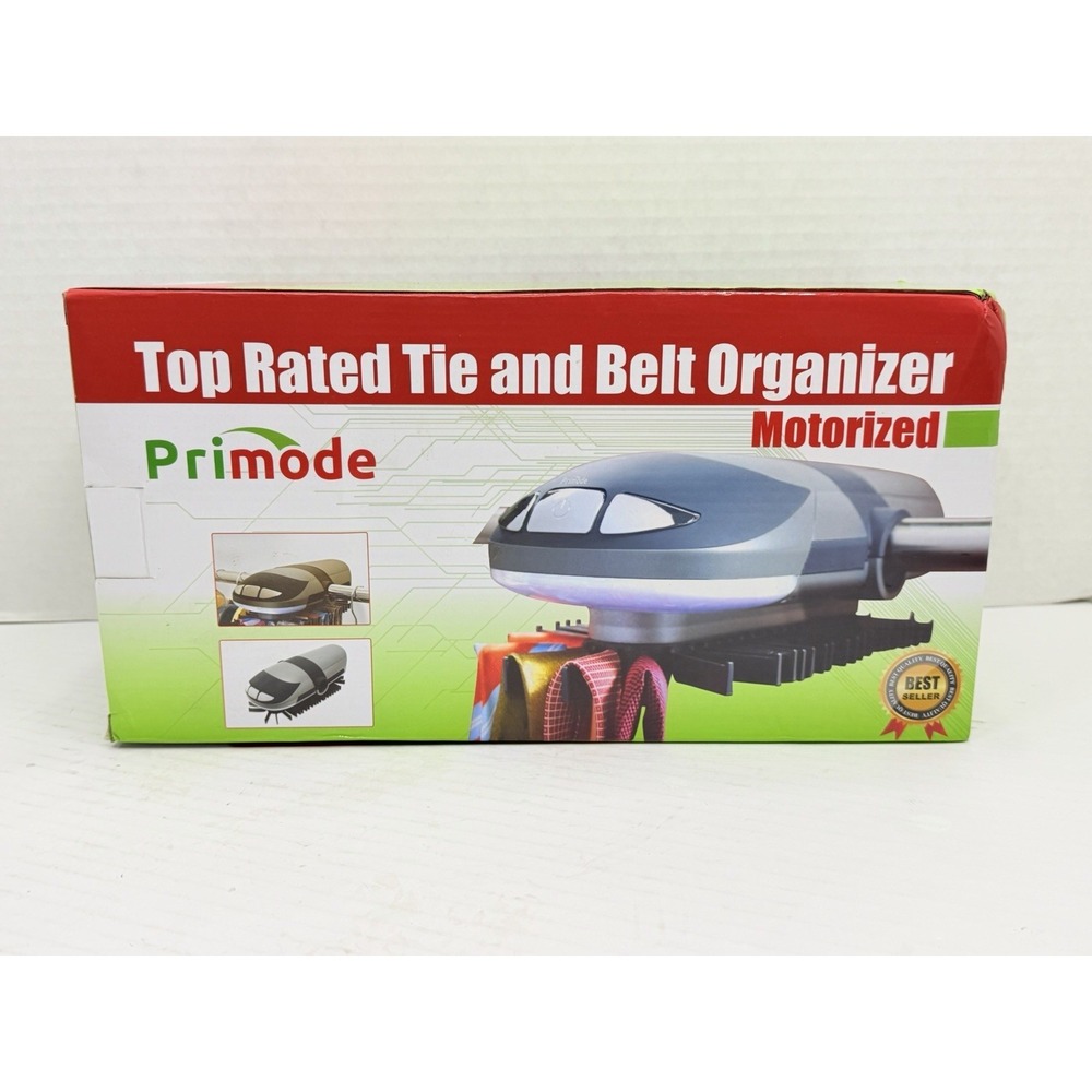 Primode‎ TR-50 Motorized Tie Belt Organizer Rack LED Closet Hanger New